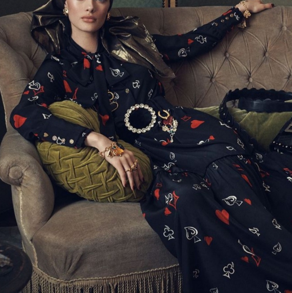 Heart print dress